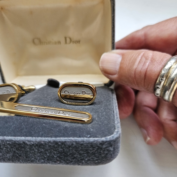 Dior Vintage Cufflink & Tie clip set - Picture 2 of 5